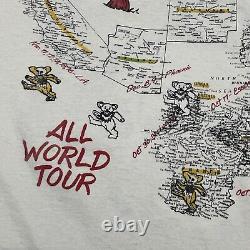 Vintage 1990 Grateful Dead Without A Net World Tour Clown T-shirt Size Medium