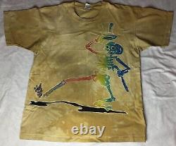 Vintage 1991 Grateful Dead Skeleton RBG Brown Tie Dye Rare Size XL