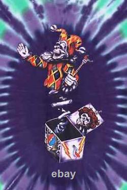 Vintage 1993 GRATEFUL DEAD Skeleton Jack in the Box RARE Tie Dye T-Shirt (L)