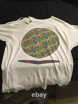 Vintage 1993 Grateful Dead MC Escher DEREK GORES BAND ART T Shirt XL Liquid Blue