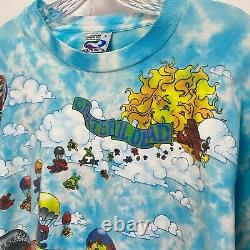 Vintage 1993 Grateful Dead Songs Fill The Air Tie Dye Shirt RARE LONG SLEEVE