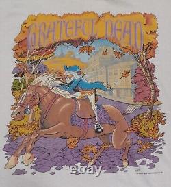 Vintage 1993 RARE Grateful Dead Boston Garden XL Tour Shirt Colonial Horse Folk