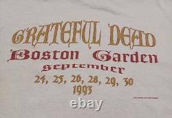 Vintage 1993 RARE Grateful Dead Boston Garden XL Tour Shirt Colonial Horse Folk