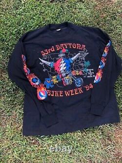 Vintage 1994 Grateful Dead 53rd Daytona Bike week Band T-shirt size XL rare