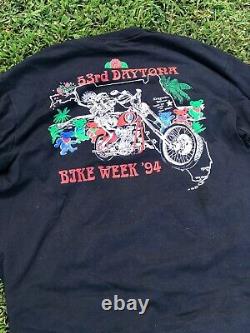 Vintage 1994 Grateful Dead 53rd Daytona Bike week Band T-shirt size XL rare