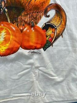 Vintage 1994 Grateful Dead Fall Tour Rare Graphic Shirt Pumpkin Skeleton USA XL