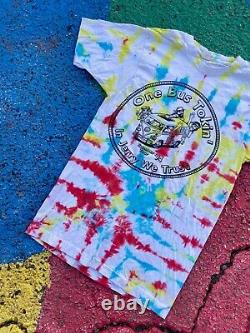Vintage 1994 Grateful Dead RARE One Bus Tokin Tie Dye Graphic Lot T Shirt USA M