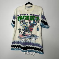 Vintage 1994 Rare Grateful Dead Steal Your Faceoff Shirt Liquid Blue Size XL