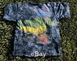 Vintage 1995 Grateful Dead Batik T-Shirt The Mountains RARE