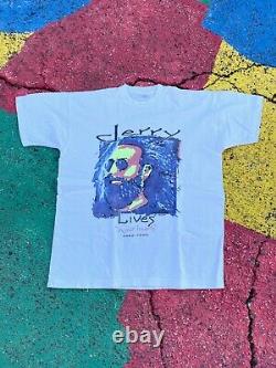 Vintage 1995 Jerry Garcia Lives in Our Hearts RIP Graphic art Shirt Rare USA XL