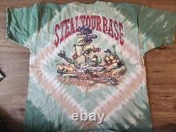Vintage 1997 Grateful Dead'Steal Your Base' Liquid Blue T-Shirt RARE