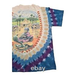 Vintage 2000 Green Blue Grateful Dead Liquid Blue Tie Dye T-shirt Large Rare