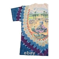 Vintage 2000 Green Blue Grateful Dead Liquid Blue Tie Dye T-shirt Large Rare