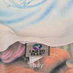 Vintage 2000 Green Blue Grateful Dead Liquid Blue Tie Dye T-shirt Large Rare