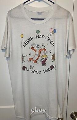 Vintage 80s Grateful Dead Calvin And Hobbes Single Stitch Size XL 21.5x31 RARE