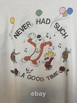 Vintage 80s Grateful Dead Calvin And Hobbes Single Stitch Size XL 21.5x31 RARE