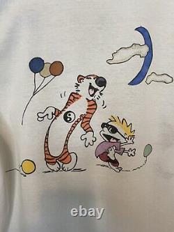 Vintage 80s Grateful Dead Calvin And Hobbes Single Stitch Size XL 21.5x31 RARE