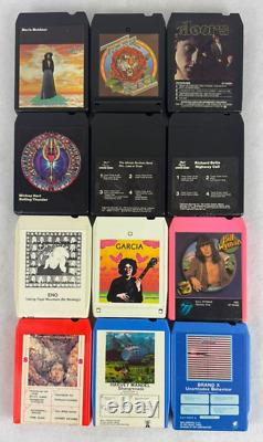 Vintage 8-Track Tape Collection with Grateful Dead Case 12 Tapes Some Rare