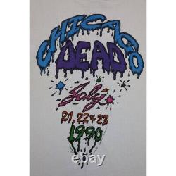 Vintage 90s Grateful Dead Chicago Dead Ice Cream 1990 Size L Rare Liquid Blue
