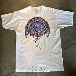 Vintage 90s Grateful Dead Shirt Spring Tour 1994 Dubois L Rare GDM March White