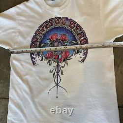 Vintage 90s Grateful Dead Shirt Spring Tour 1994 Dubois L Rare GDM March White