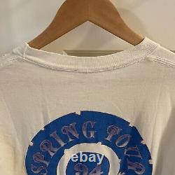 Vintage 90s Grateful Dead Shirt Spring Tour 1994 Dubois L Rare GDM Rock White