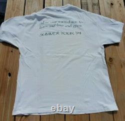 Vintage 90s Jerry Garcia Grateful Dead Band T Shirt Rare XL Summer Tour 94