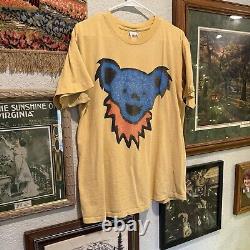 Vintage 90s RARE Grateful Dead Dancing Bear Head Shirt Size Large