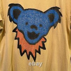 Vintage 90s RARE Grateful Dead Dancing Bear Head Shirt Size Large