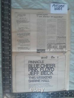 Vintage August 1968 NEWPORT POP FESTIVAL Grateful Dead Airplane RARE Poster AD