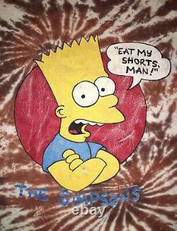 Vintage Bart Simpson Tie Dye Grateful Dead Lot Tee Rare XL