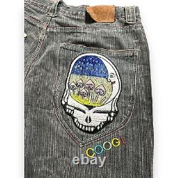 Vintage Coogi Grateful Dead Denim Shorts Mushrooms Rainbow 40w 15l Rare