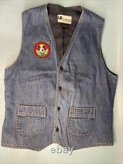 Vintage Custom Painted GATO Grateful Dead Levis Denim Vest Skull Garcia RARE