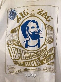 Vintage Family Dog Zig Zag Big Brother Quicksilver Grateful Dead T Shirt Avalon