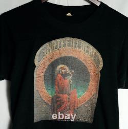 Vintage Grateful Dead 1970's Double Sided Black T-Shirt with Jethro Tull Rare