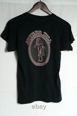 Vintage Grateful Dead 1970's Double Sided Black T-Shirt with Jethro Tull Rare