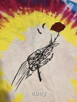 Vintage Grateful Dead 1985 Vincent Perez Tee Shirt Skull RARE Men XL Tie Dye