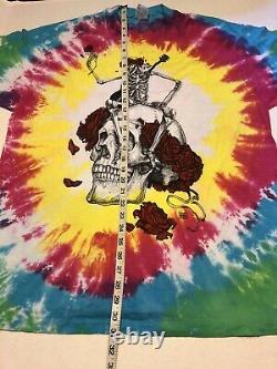 Vintage Grateful Dead 1985 Vincent Perez Tee Shirt Skull RARE Men XL Tie Dye
