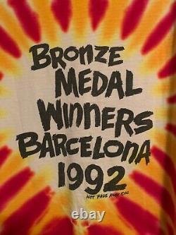 Vintage Grateful Dead 1992 Lithuania T Shirt X-Large Tie Dye Olympics RARE XL