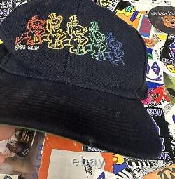 Vintage Grateful Dead 1993 Dancing Bears SnapBack Hat Rare Broken Snaps As Is