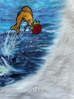 Vintage Grateful Dead 1993 Ship of Fools RARE White liquid blue shirt USA gdm XL