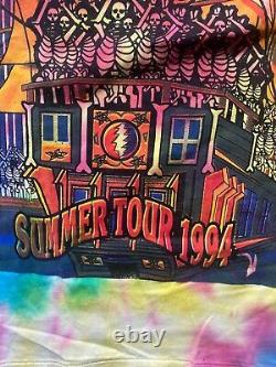 Vintage Grateful Dead 1994 Ship of Fools rare lot tee tie dye tour shirt USA XL