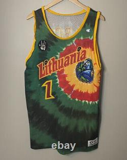 Vintage Grateful Dead Basketball Jersey Lithiuania Liquid Blue Rare