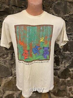 Vintage Grateful Dead Bears In The Woods Concert Tee Band T RARE