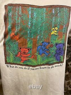 Vintage Grateful Dead Bears In The Woods Concert Tee Band T RARE