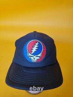 Vintage Grateful Dead Big logo patch Snapback Logo Hat mesh cap rare OS