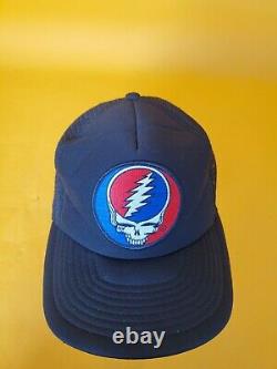 Vintage Grateful Dead Big logo patch Snapback Logo Hat mesh cap rare OS