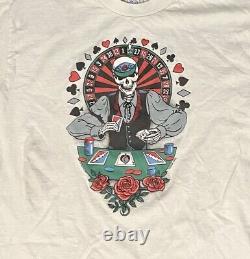 Vintage Grateful Dead Blackjack Dealer T-shirt Las Vegas 1995 L Rare Greatful