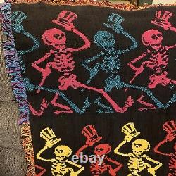 Vintage Grateful Dead Dancing Skeletons Throw Blanket/Wall Hang (67x48) RARE