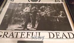 Vintage Grateful Dead Jerry Garcia In Concert Black & White Poster 25x35 RARE